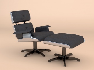 商务躺椅C4D模型