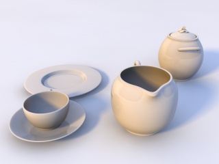 陶瓷茶具C4D模型