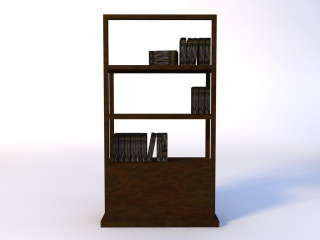 柜式书架C4D模型
