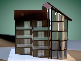 住房楼C4D模型