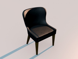 布艺沙发椅C4D模型