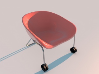 时尚前轮椅C4D模型