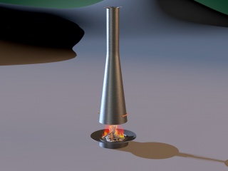 真火壁炉C4D模型