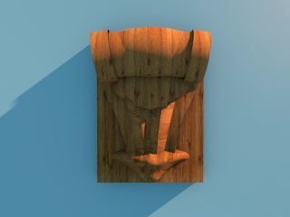 实木雕塑C4D模型