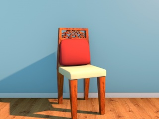欧式雕花餐椅C4D模型