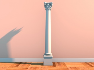 雕刻柱子C4D模型