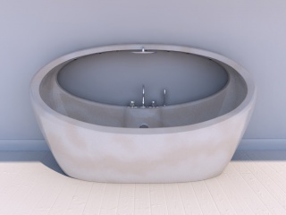 创意弧形浴缸C4D模型