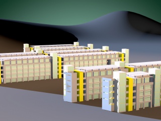 建筑群C4D模型