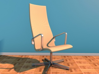 豪华高背椅C4D模型