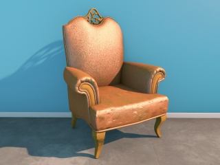 欧式沙发椅C4D模型