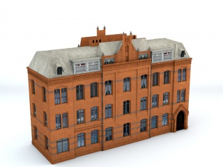 欧式居民楼C4D模型