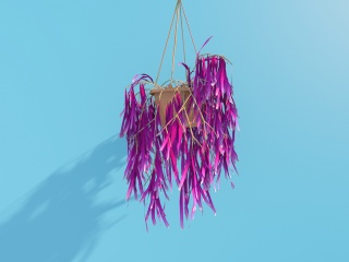 紫色吊篮C4D模型