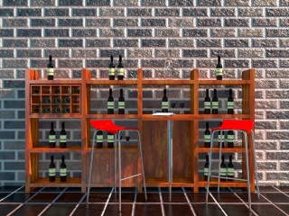 葡萄酒柜C4D模型
