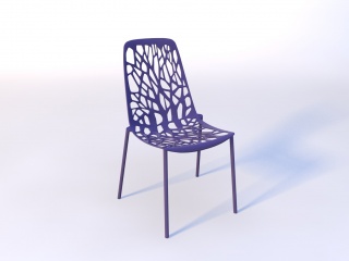 紫色椅子C4D模型