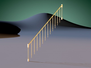铁艺楼梯配件C4D模型