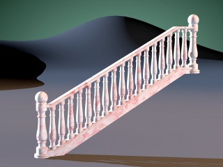 欧式楼梯配件C4D模型