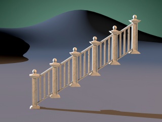 楼梯扶手C4D模型