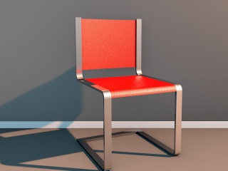简约弓形椅C4D模型