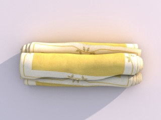 竹纤维毛巾C4D模型