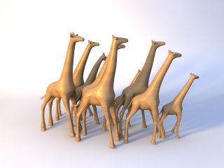 长颈鹿摆设C4D模型