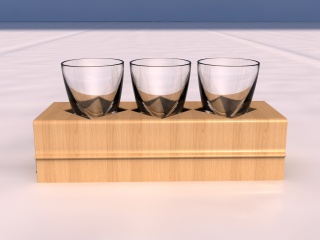 玻璃酒杯C4D模型