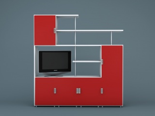 卧室电视柜C4D模型
