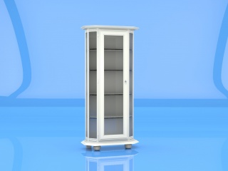 客厅玻璃酒柜C4D模型