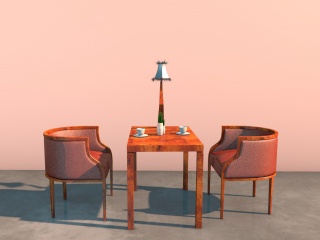 休闲桌椅C4D模型