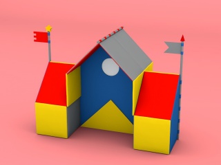 童趣小木屋C4D模型