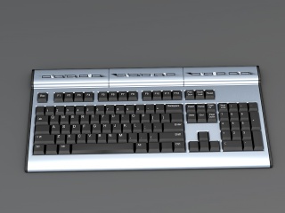 办公电脑键盘C4D模型