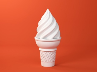 冰淇淋蛋筒C4D模型
