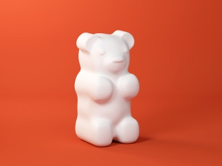 小熊橡胶糖C4D模型