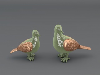鸽子雕塑C4D模型