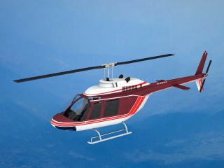 私人直升飞机C4D模型
