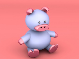 卡通小猪猪C4D模型