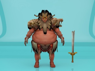 游戏人物胖型角色C4D模型