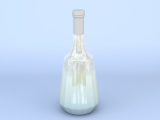 五粮液酒瓶C4D模型