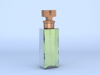 透明香水瓶C4D模型