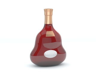 洋酒瓶C4D模型