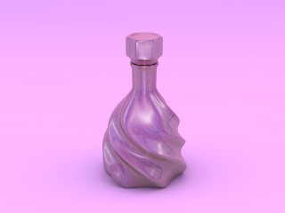 凹凸香水瓶C4D模型