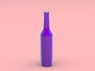 玻璃酒瓶C4D模型