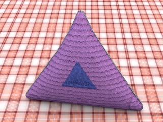 三角形抱枕C4D模型