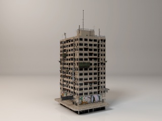 废弃大楼C4D模型