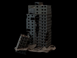 废墟烂尾楼C4D模型
