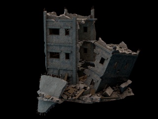 废墟C4D模型