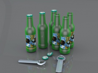 星巴克啤酒C4D模型