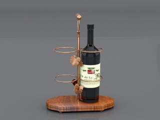 红酒酒架C4D模型