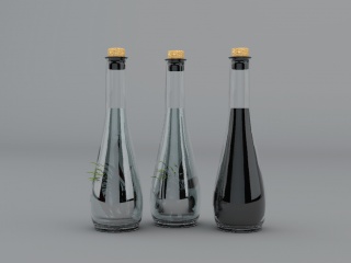透明瓶子里的泡菜C4D模型