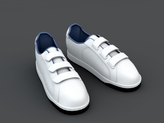 运动小白鞋C4D模型