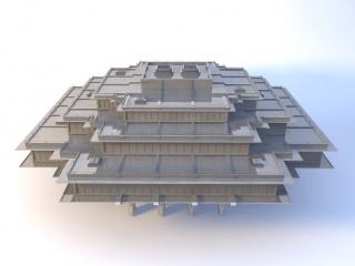 塔楼C4D模型